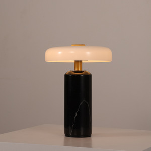 Lampu Meja Marmer Mewah Kontrol Sentuh, Lampu Meja Batu Modern Isi Ulang Tanpa Kabel untuk Dekorasi Rumah, Bar, Kafe - Product Image 5