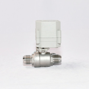 Vanne à boisseau sphérique électrique A30M24 3/8 po en acier inoxydable, à passage direct, double filetage extérieur, pour eau, 24 V CC - Product Image 4