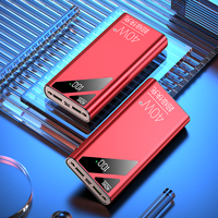 Penjualan Terbaik Power Bank portabel 20000mAh pengisian cepat tahan air dengan tampilan LED baterai li-polymer Output 40W