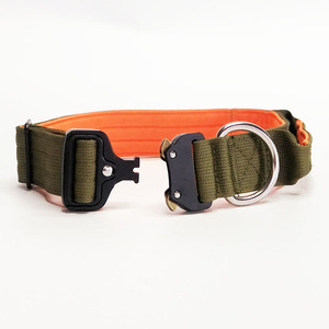 1.5 <strong>Inch</strong> Adjustable Tactical <strong>Dog</strong> <strong>Collar</strong> With Orange Soft Padded and Metal Buckle - Product Image 3