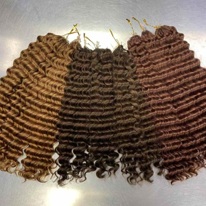 Extensioni per capelli umani brasiliani a trama singola con anello a crochet, stile Kinky Straight, senza trama, per intrecciare - Product Image 5