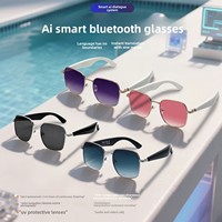 Lunettes intelligentes de traduction IA avec plus de 100 langues en temps réel, fonctionnalités d'écoute de musique et d'appel