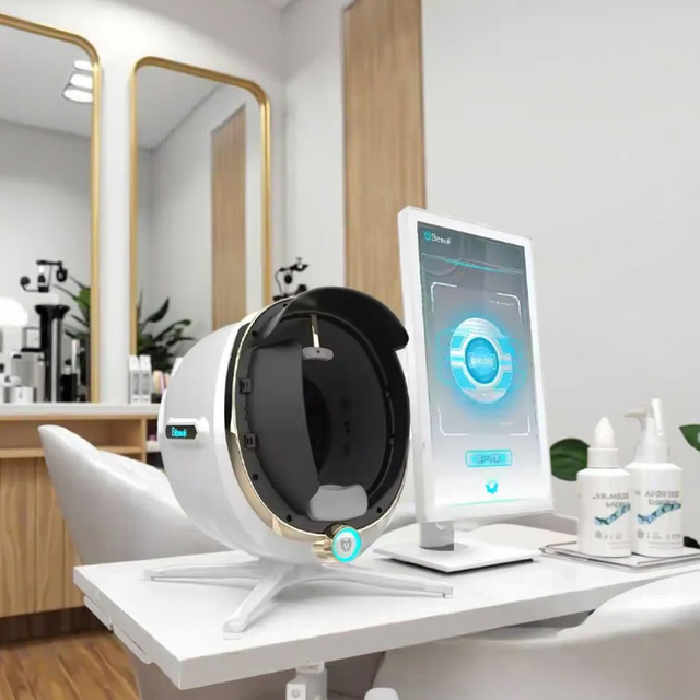 Professional 3D AI Facial Skin Diagnostic Analyzer Visia Technology Bluetooth WiFi Connectivity for Desktop Use Beauty Clinics