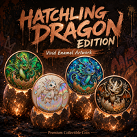 Pièce de monnaie en cuivre pur 999 de 1 oz, série Dragon qui brise la coquille, style graffiti, colorée, en relief 3D, édition UV, pièce de monnaie de collection en cuivre
