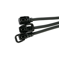 Konektor Sudut Kanan 2+6 Pin Kabel PVC Harness 2x4mm+6x0.3mm Hitam 40cm Ujung Terbuka 50mm Elektronik Otomotif