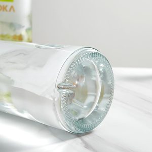 Botella vacía transparente esmerilada sellada, botellas de vidrio para whisky con corcho, ron, 750ml, venta al por mayor - Product Image 3