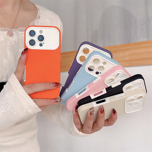 Pure Color Converted Matte Mobile Phone case <b>for</b> iPhone 17 16 15 14 13 Pro Max Frosted colorful <b>Camera</b> Frame Back tpu <b>PC</b> Cover - Product Image 2