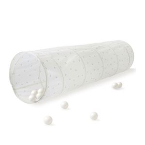 Tunnel de jeu pour enfants en tissu recyclé bleu ivoire pour bébés, tout-petits et enfants, idéal pour ramper - Product Image 1