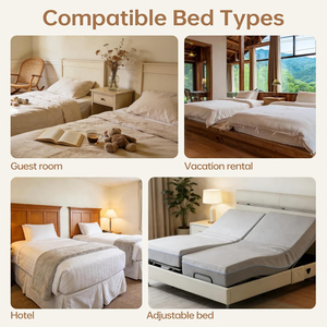 Remplisseur d'espace pour <span class=keywords><strong>lit</strong></span> réglable King Size, Convertisseur Twin en King avec housse amovible et lavable, Pont de <span class=keywords><strong>lit</strong></span> pour invités, hôtel - Product Image 5