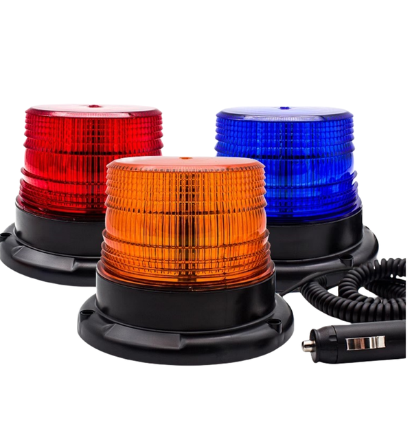 Red Blue Amber Magnetic Strobe Beacon Light for Ambulance Construction Truck School Bus