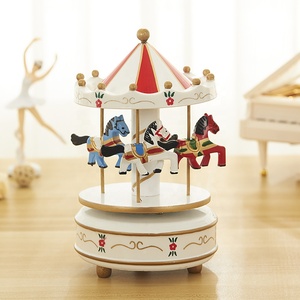 Carillon a Forma di <span class=keywords><strong>Giostra</strong></span> Carosello Decorazione per la Casa, Carillon a Carica Manuale per Regali di Natale e Compleanno - Product Image 2