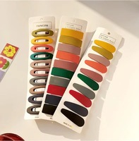 10 couleurs simples petites pinces à cheveux filles accessoires de cheveux multi couleur et forme mate boutons-pression