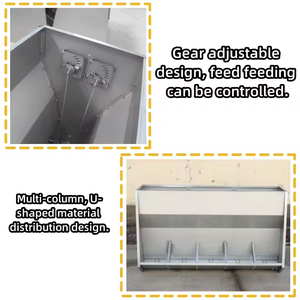 Comedero automático de acero inoxidable de doble cara para cerdos Comedero automático para vivero Comedero automático para lechones - Product Image 4
