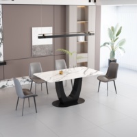 Ensemble de mobilier moderne en velours pour la maison, canapés de restauration rapide pour café, tables et chaises de salle à manger en métal, vente en gros, entrepôt