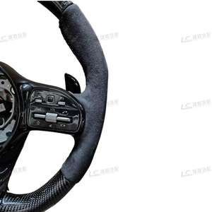 Volant en fibre de carbone noir mat pour Mercedes-Benz <span class=keywords><strong>AMG</strong></span> W204 W205 CLA C217 W211 W212 W221 W222 S63 C63 GLA45 C43 <span class=keywords><strong>SLC</strong></span> - Product Image 4