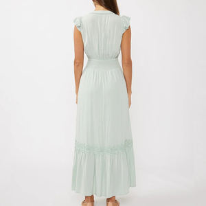 Manufacturer-designed Hawaiian-style comfortable V-neck casual <b>dress</b> custom 100% rayon <b>Maxi</b> <b>Dress</b> - Product Image 6