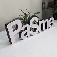 Enseigne LED en acrylique étanche à éclairage frontal, lettres lumineuses personnalisées avec logo pour la décoration murale de restaurants, cafés, bars, salons et boutiques