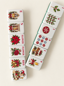 Jeu <span class=keywords><strong>de</strong></span> Mahjong américain en acrylique, 160 tuiles, en stock, motif carillon <span class=keywords><strong>de</strong></span> <span class=keywords><strong>Noël</strong></span>, compatible NMJL, cadeau <span class=keywords><strong>de</strong></span> <span class=keywords><strong>Noël</strong></span>, vente en gros - Product Image 5