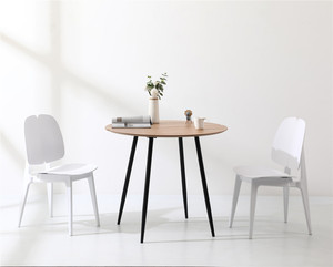 Đồ Nội Thất Nhà Máy Mesa De Comedor Bàn Ăn Tròn Bằng Gỗ Sồi Tự Nhiên Hiện Đại Đơn Giản 88Cm Với 4 Ghế - Product Image 1