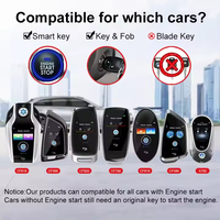 Clé de voiture intelligente LCD à 4 boutons, entrée sans clé, en alliage ABS, pour Mercedes-Benz, Audi, Lexus – Vente chaude