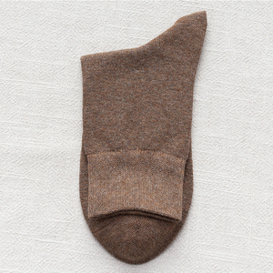 Chaussettes 100% coton de couleur unie pour hommes, chaussettes ras du cou de haute qualité - Product Image 4