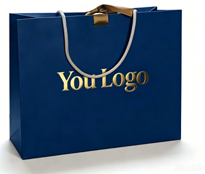 <span class=keywords><strong>Sac</strong></span> cadeau miniature de luxe en papier kraft brun écologique réutilisable avec poignée et logos imprimés - Product Image 4