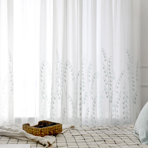 Rideaux modernes blancs brodés Innermor, tulle simple <span class=keywords><strong>et</strong></span> transparent pour fenêtre de salon, chambre à coucher, cuisine - Product Image 4