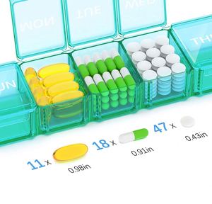กล่องใส่ยาเม็ดกลม 7 วัน 7 ช่อง กล่องยาพลาสติก ขายส่ง - Product Image 2