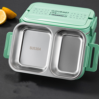 Individuelles Logo Wiederverwendbare Edelstahl Isolierte Bento-Lunchbox OEM ODM Thermische Lebensmittel-Aufbewahrungsbox für Schule und Büro