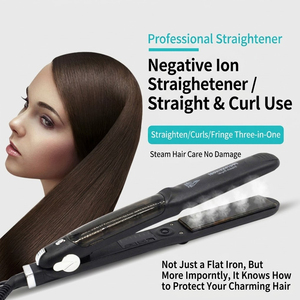 Plancha de Pelo Profesional a Vapor, Plancha de Cerámica 2 en 1, Estilizador de Salón 230 ℃   Herramienta de Calentamiento Rápido para un Cabello sin Frizz - Product Image 2