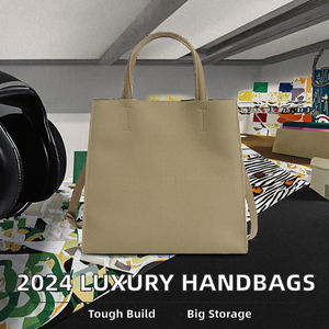 Sac à main seau en cuir véritable pour femme de luxe personnalisé Fermeture magnétique Grande capacité Doublure en coton Motif de bonbons Conception de logo - Product Image 2