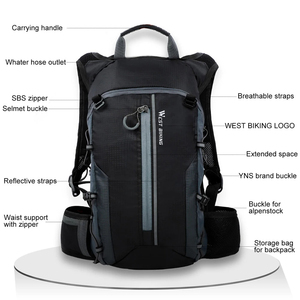 WEST BIKING Ultraleichte Fahrradtasche 10L Sport-Hydratationsrucksack Ergonomischer <span class=keywords><strong>MTB</strong></span> Rennrad Fahrrad-Wasserbeutel Outdoor-Klettertasche - Product Image 4