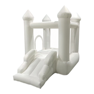 Bữa tiệc sinh nhật ngoài trời cần thiết lâu đài bơm hơi nhỏ màu trắng với quạt gió bao gồm nhà bị trả lại - Product Image 1