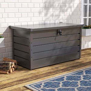 Grande capacità eco-friendly facilmente assemblato multifunzionale impermeabile scatola di immagazzinaggio per esterni con sedile per <span class=keywords><strong>attrezzi</strong></span> da giardino - Product Image 6