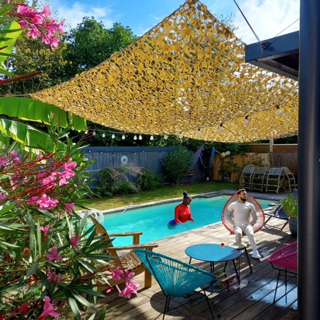 Fire Retardant Desert Camouflage Netting, with Net Backing 3D Leaf Sandy Camo Netting