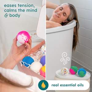 Lot de 12 bombes de bain au beurre de karité naturel pour hydrater la peau, cadeaux de bain moussant faits à la main pour femmes - Product Image 6