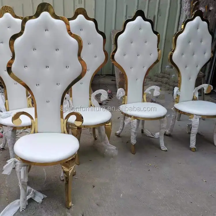 Baroque style royal throne wedding high back king and queen chair