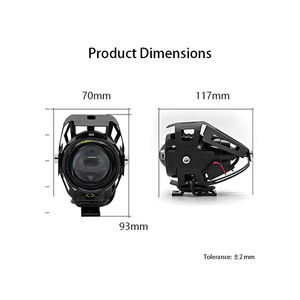 Faro Delantero para Motocicleta con Pantalla LED de 12V, Luz de Posición Delantera, Luz Alta/Baja, Lámpara <span class=keywords><strong>Antiniebla</strong></span> para Scooter/Motocicleta U7 - Product Image 1