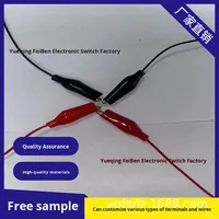 Câble d'alimentation de batterie avec bornes à clips alligator rouge et noir, sans isolation, pour machine à souder, CN