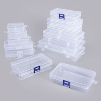Tastiera in plastica trasparente in miniatura interruttore per imballaggio Organizer rettangolare in miniatura in plastica scatola interruttori da tastiera