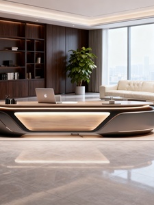 New Chinese Style Wood <strong>Large</strong> Board <strong>Desk</strong> for Leader/Boss Office with Side Table Business Office <strong>Desk</strong> - Product Image 3