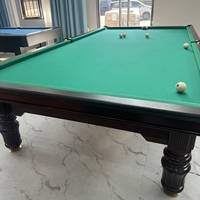 Mesa de billar rusa profesional de 12 pies, modelo con superficie de pizarra de 45 mm, amortiguación de cachemira y diseño de bolsillos estrechos para