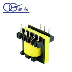 Xuyi Ouge หม้อแปลงไฟฟ้าเฟอร์ไรต์ PC40 Mn-Zn ประสิทธิภาพสูง24V ถึง240V Toroidal EE22ไฟฟ้า