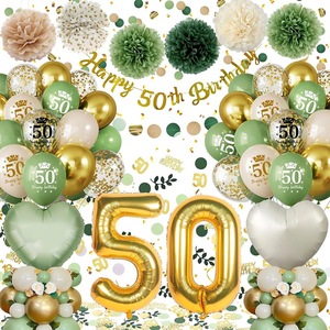 Kit d'<span class=keywords><strong>arche</strong></span> de ballons personnalisée en gros pour fête d'anniversaire avec ballons en latex, chromés et bannière - Product Image 1