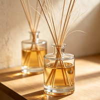 Bouteilles diffuseurs de parfum décoratives personnalisées pour la maison, 50 ml, en verre, vente en gros, emballage de luxe avec boîte
