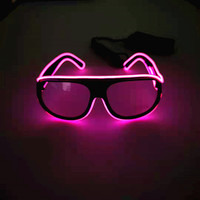 Lunettes LED à fil néon EL lumineuses pour fêtes, raves, décorations de Noël et de remise de diplômes, clignotantes, directement de l'usine