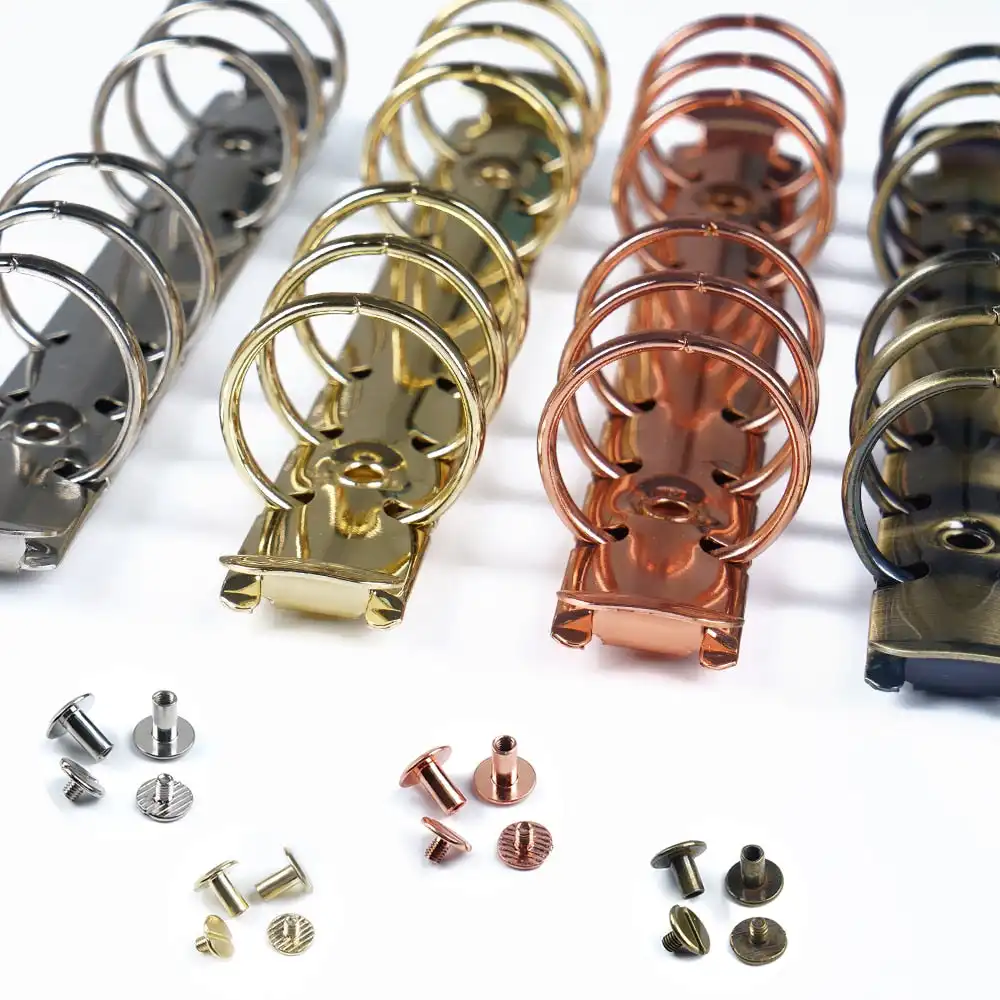 Fournisseurs de clips pour classeurs en or rose pince à reliure à 3 anneaux en métal noir de haute qualité personnalisé trombone pour classeur en métal
