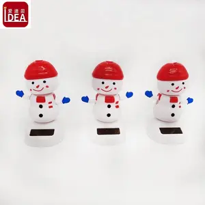Anime decoration ABS made hot sale snowman innovative solar system toys Christmas toy