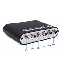 Decodificador de Audio 5.1 CH, SPDIF Coaxial a RCA DTS AC3, Amplificador Digital Óptico, Convertidor Analógico, Amplificador de Audio HD para