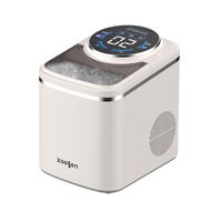Machine à glaçons automatique portable avec commande tactile et réservoir d'eau de 1,5 L, stockage de glace de 0,75 kg, 220-240 V, 120 W pour un usage domestique